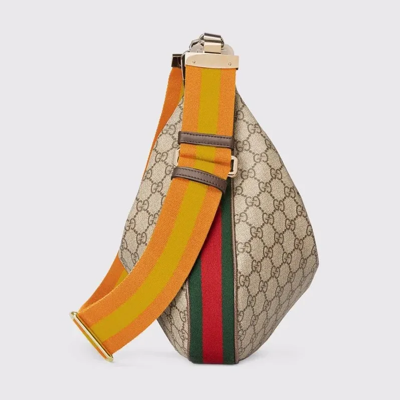 Gucci Atache Large Shoulder Bag in Beige And Multicolor
