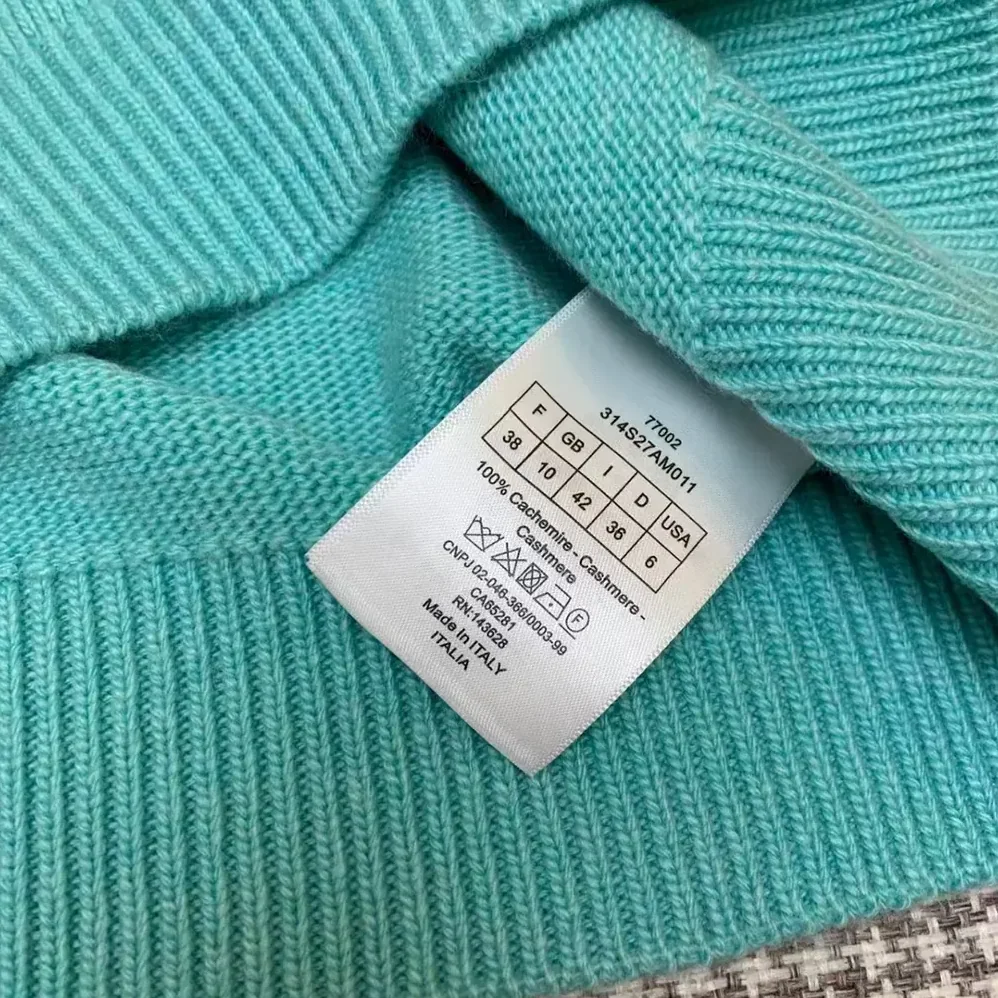 Dior Dioriviera Short-Sleeved Sweater Aquamarina Cashmere Knit for Women Dior Dioriviera Short-Sleeved Sweater Aquamarina Cashmere Knit for Women