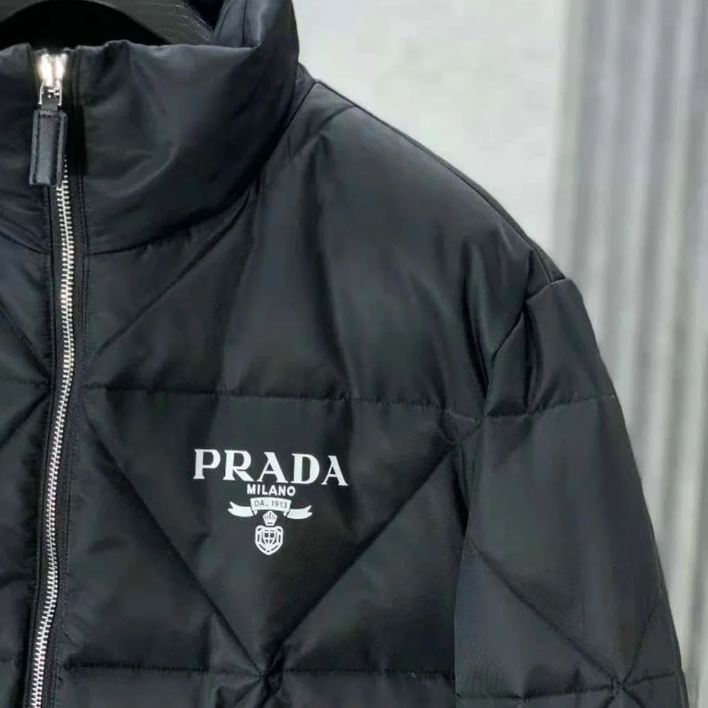 Prada Re-Nylon Down Jacket for Women in Black Prada Re-Nylon Down Jacket for Women in Black