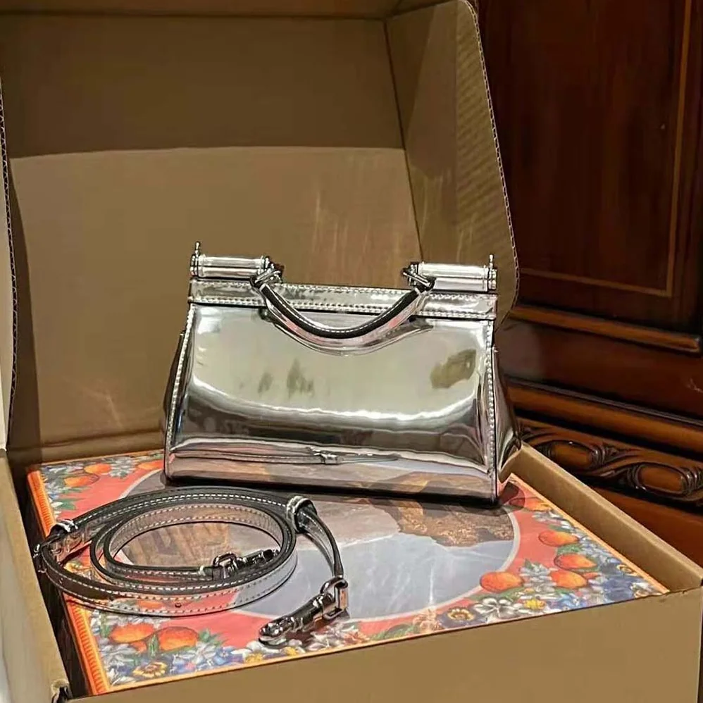 Dolce Gabbana D&G Small Sicily Handbag for Women in Silver