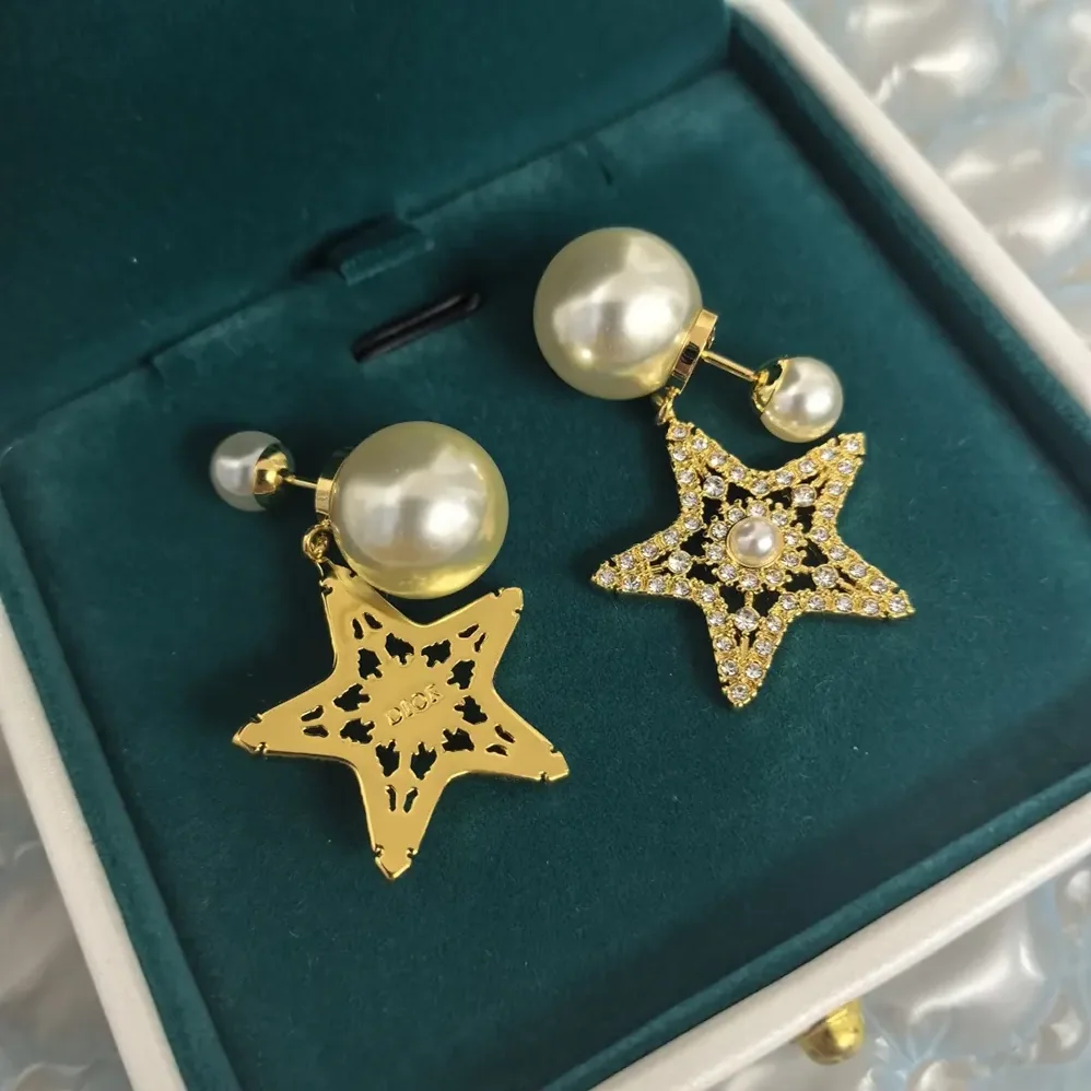 Dior Tribales Earrings Pale Gold-Finish Metal White Resin Pearls and Silver for Women in Tone Crystals Dior Tribales Earrings Pale Gold-Finish Metal White Resin Pearls and Silver for Women in Tone Crystals