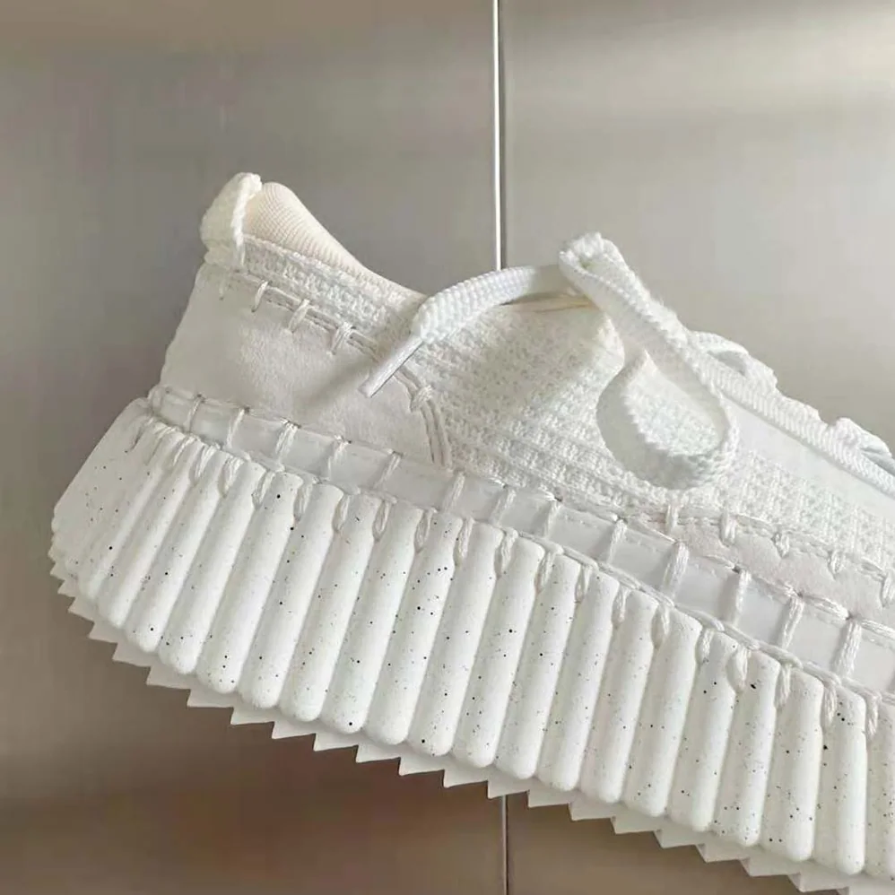Chloe Nama Sneaker for Unisex in White Chloe Nama Sneaker for Unisex in White
