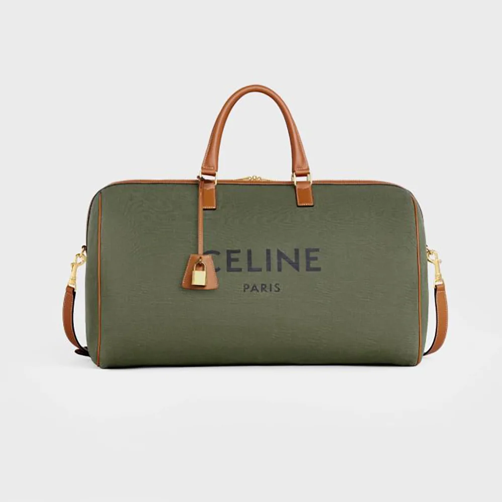 Celine Large Voyage Bag in Textile with Celine Print and Calfskin for Women Celine Large Voyage Bag in Textile with Celine Print and Calfskin for Women