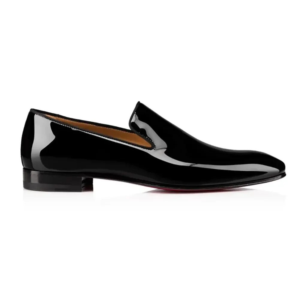 Christian Louboutin Dandelion Loafers Patent Calf Leather Black for Men Christian Louboutin Dandelion Loafers Patent Calf Leather Black for Men