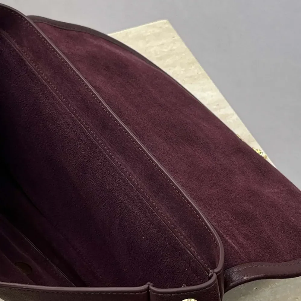 Celine Little Halfmoon Soft Triomphe in Supple Shiny Lambskin for Women in Maroon Celine Little Halfmoon Soft Triomphe in Supple Shiny Lambskin for Women in Maroon