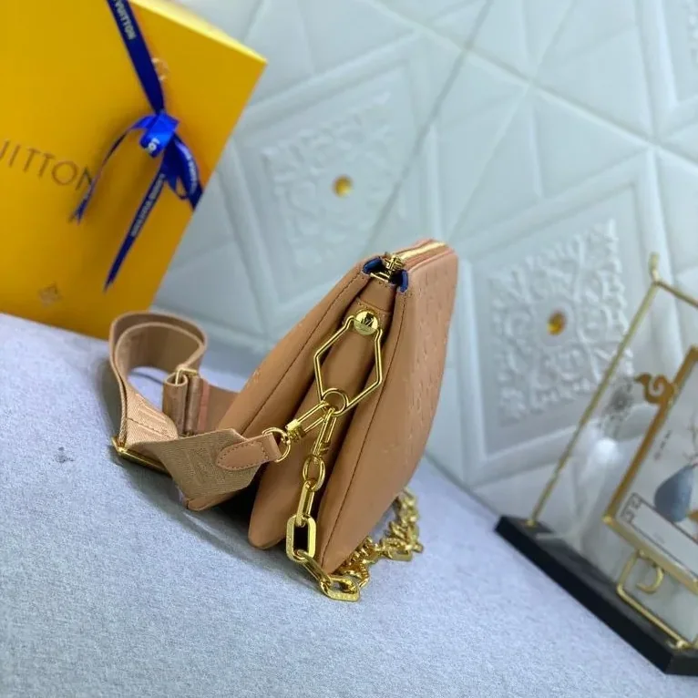 Louis Vuitton Coussin PM Shoulder Bags in Monogram Cream Gold Hardware