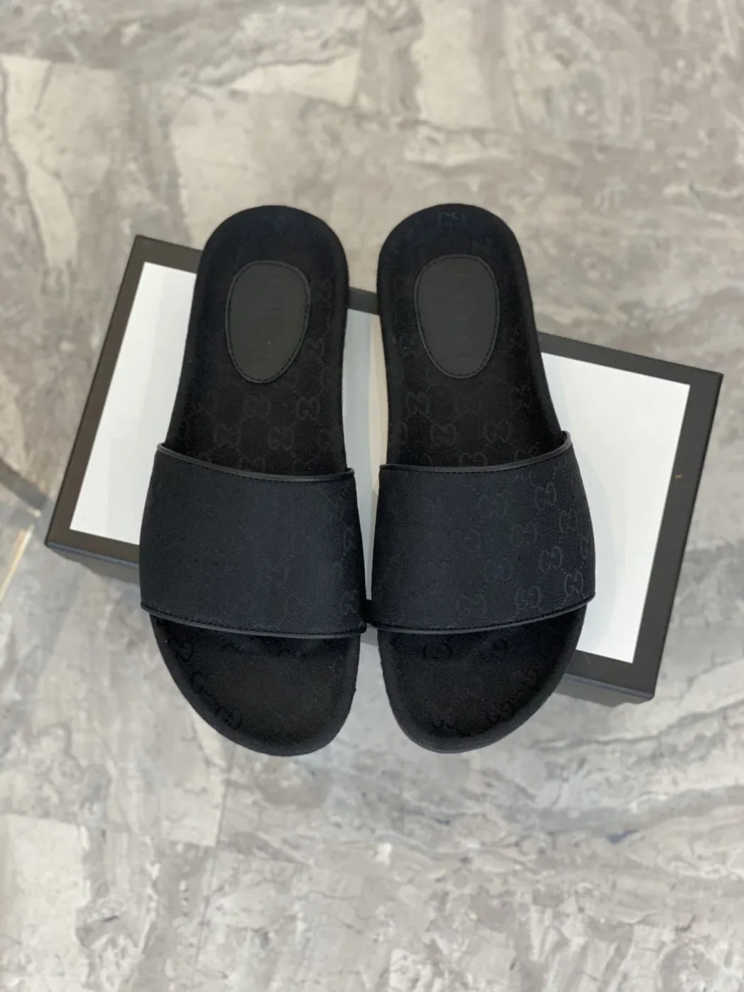 Gucci GG Slide Sandals Black for Men