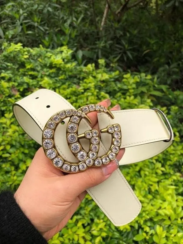 Gucci Belt Beaded Double G White GG, for Women