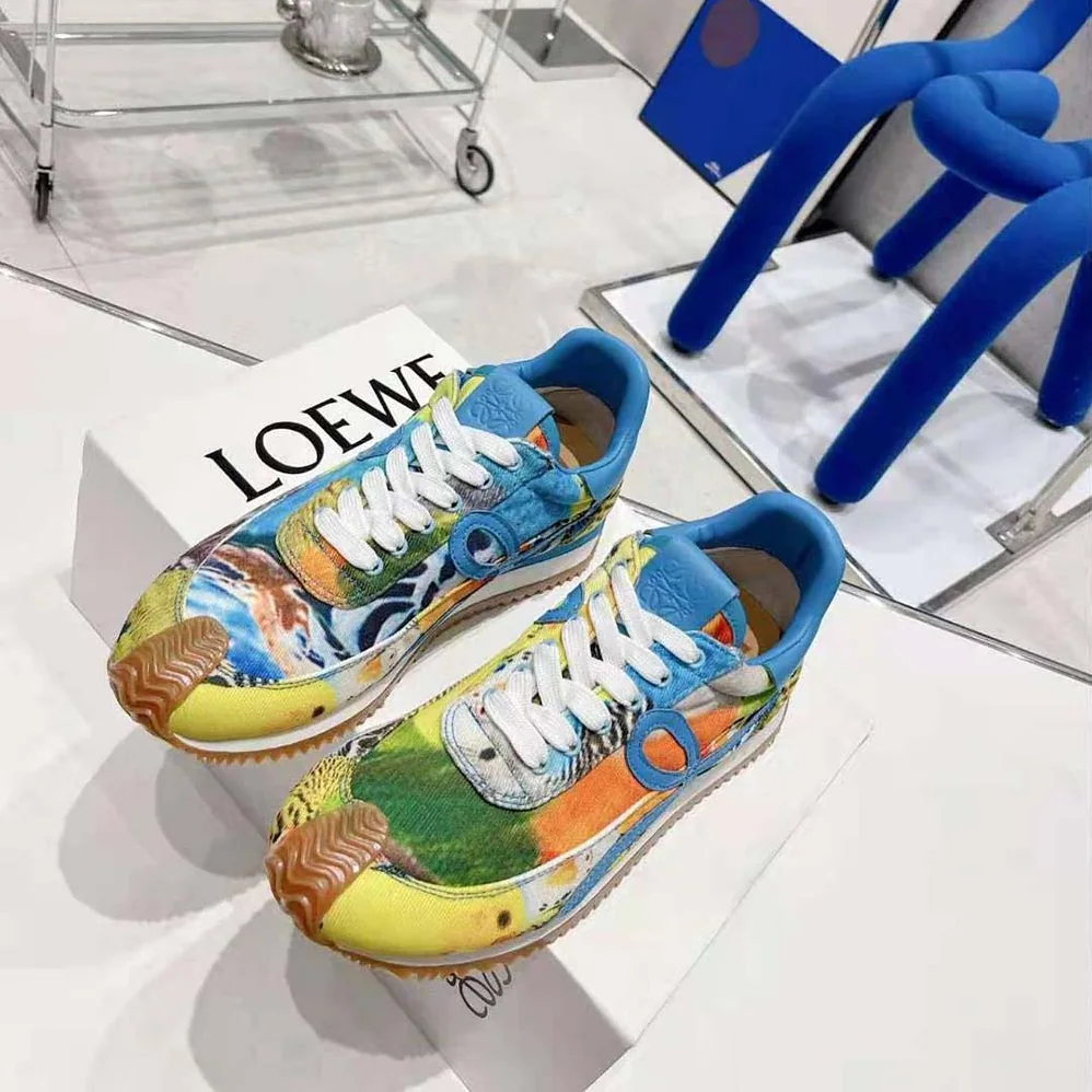 Loewe Flow Runner in Printed Canvas for Men Loewe Flow Runner in Printed Canvas for Men