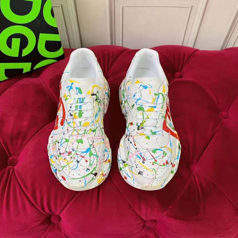 Dolce Gabbana D&G Mixed-Materials Daymaster Sneakers for Men in White Dolce Gabbana D&G Mixed-Materials Daymaster Sneakers for Men in White
