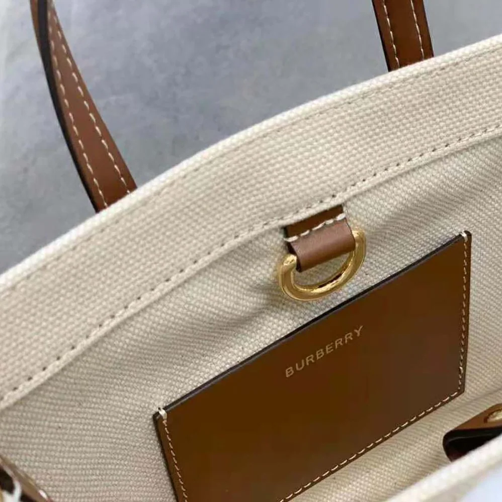 Burberry Mini Freya Tote for Women in Beige Burberry Mini Freya Tote for Women in Beige