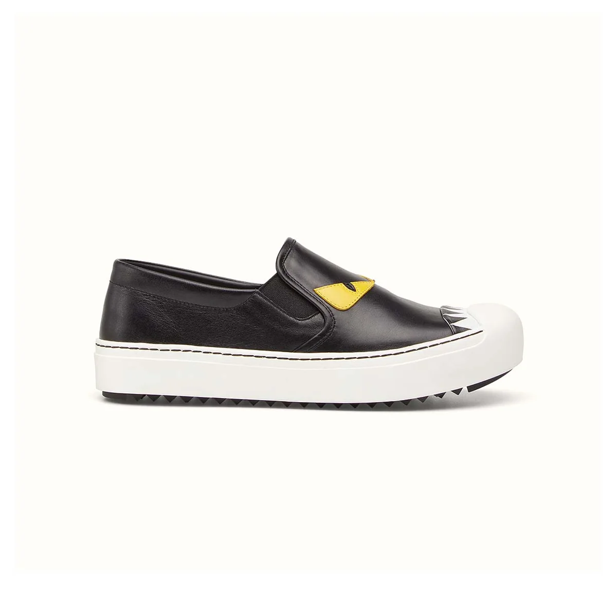 Fendi Slip on in Black Calfskin Shoes Black for Women