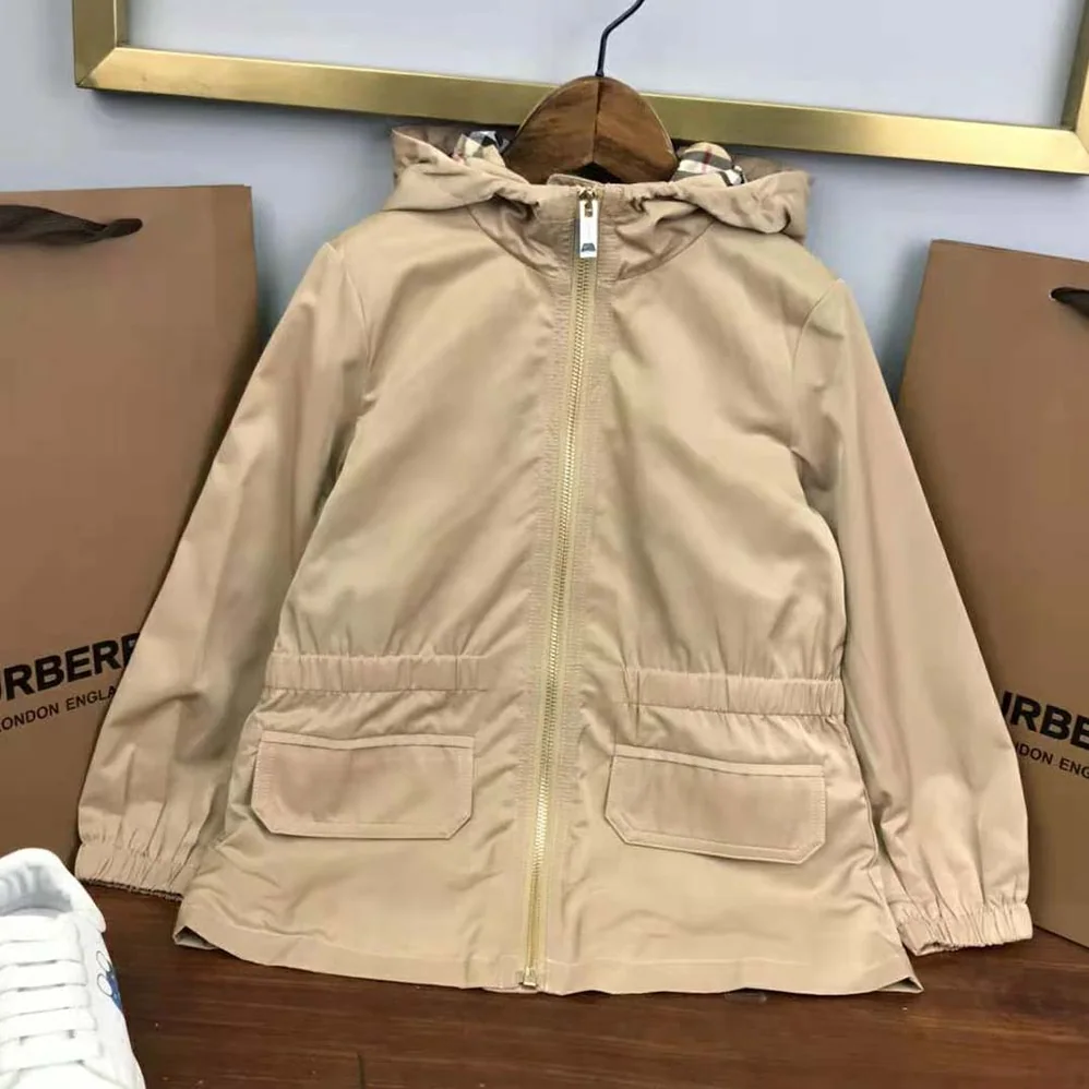 Burberry Kids' Vintage Check in lined Cotton Hooded Jacket