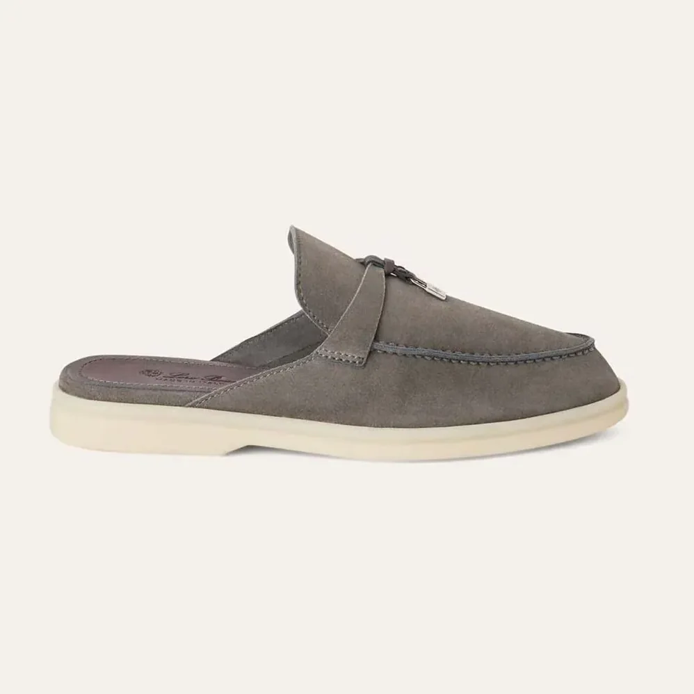 Loro Piana Babouche Charms Walk Loafers for Unisex in Gray