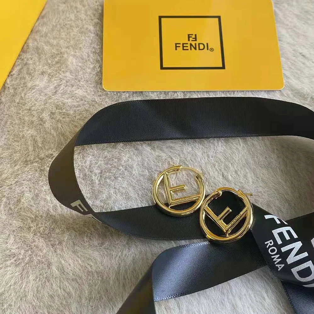 Fendi F Is Fendi Earrings Gold for Women in Colored Fendi F Is Fendi Earrings Gold for Women in Colored