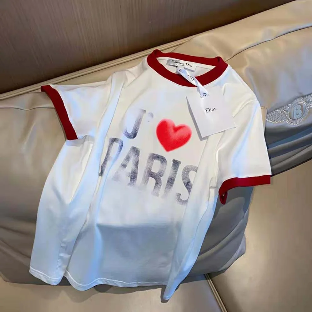 Dior ‘I Love Paris' T for Women in Shirt White Cotton Jersey