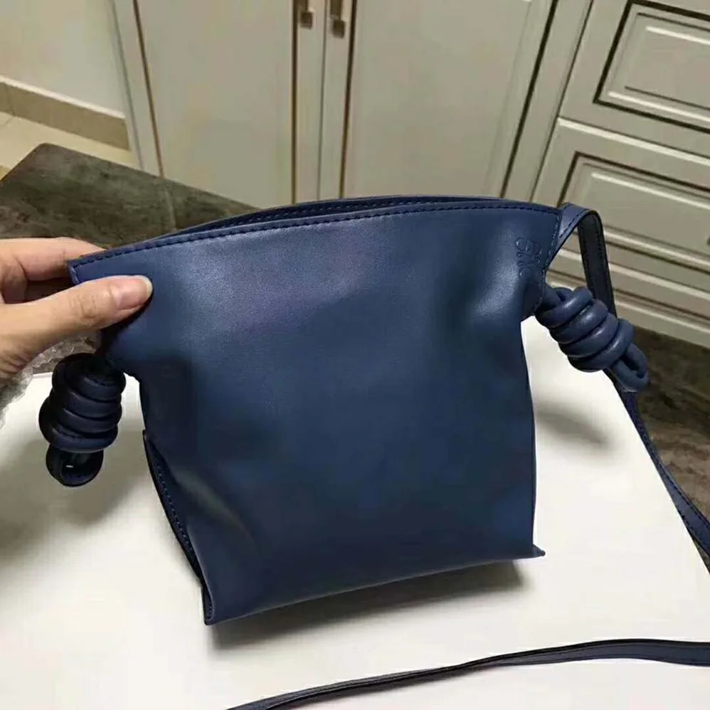 Loewe Flamenco Knot Mini Bag in Nappa Leather for Women in Navy Loewe Flamenco Knot Mini Bag in Nappa Leather for Women in Navy