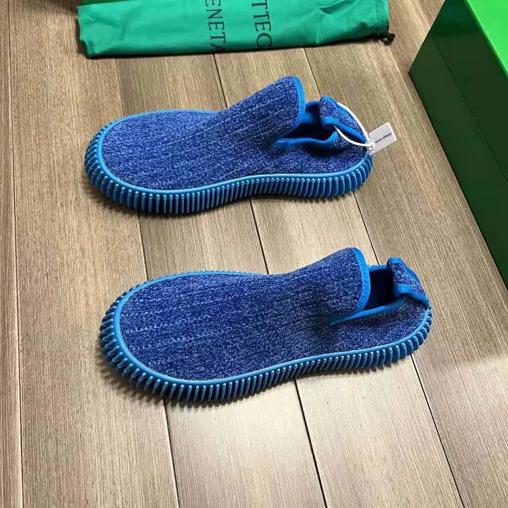 Bottega Veneta Ripple Chenille Corduroy Slip-on Sneakers for Unisex in Blue Bottega Veneta Ripple Chenille Corduroy Slip-on Sneakers for Unisex in Blue
