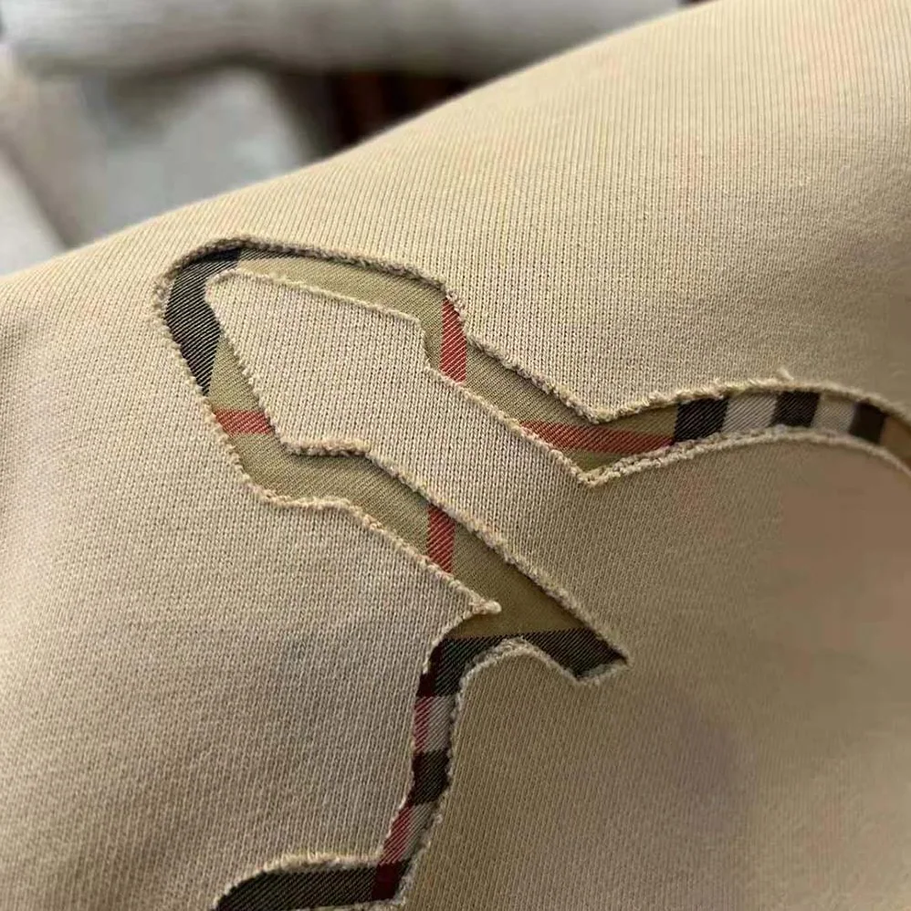 Burberry Check EKD Cotton Sweatshirt for Men in Beige