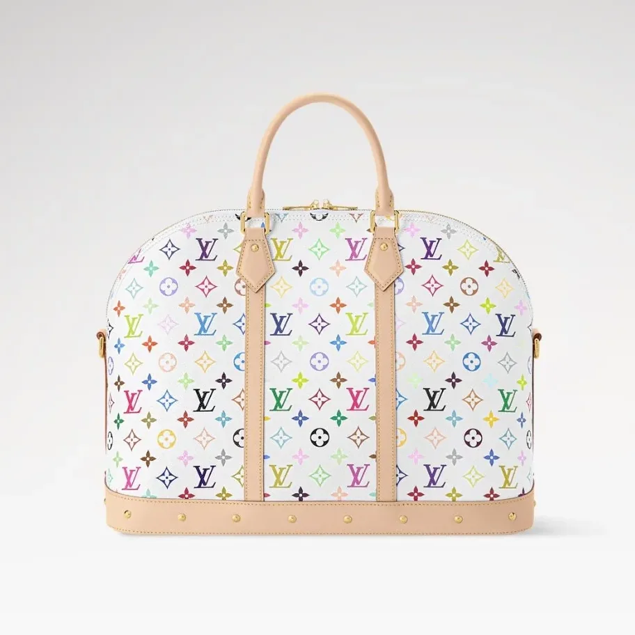 Louis Vuitton LV x TM Alma Travel Top Handle Bag in Multicolored Gold Hardware