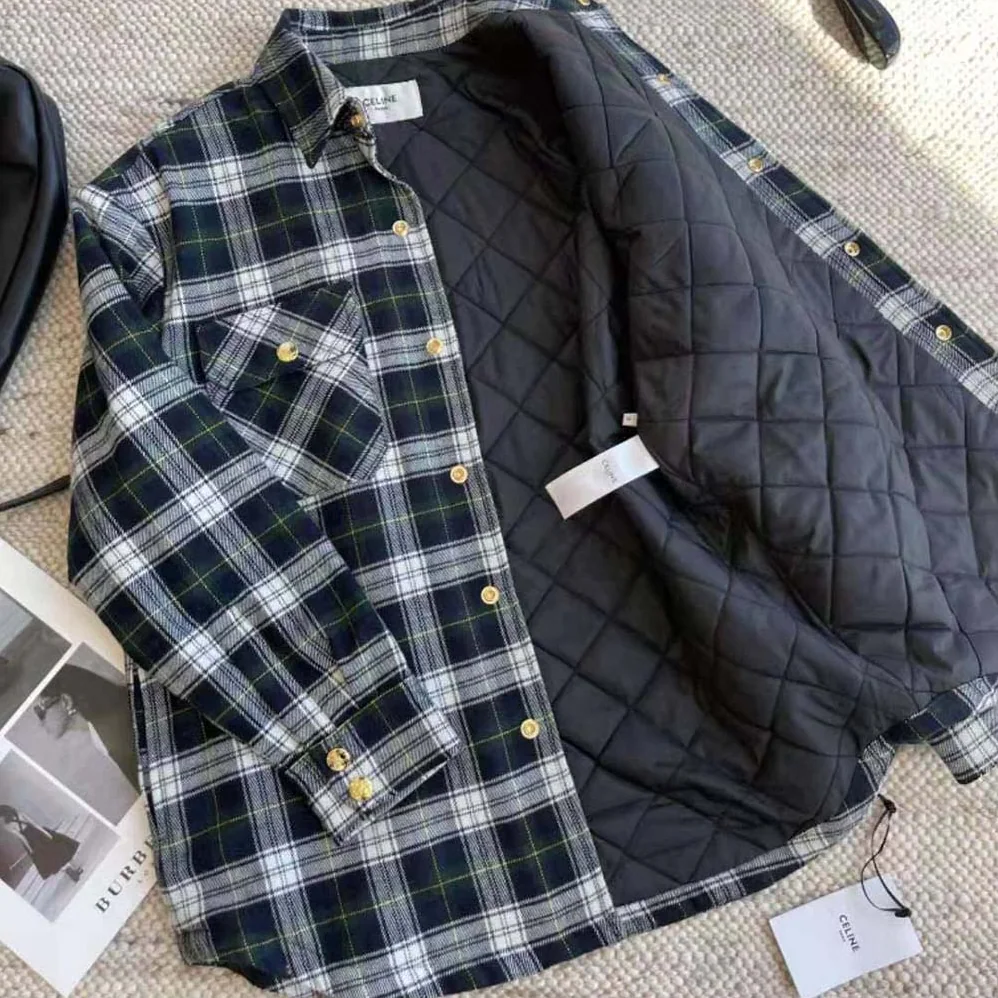 Celine Overshirt in Tartan Cashmere for Men