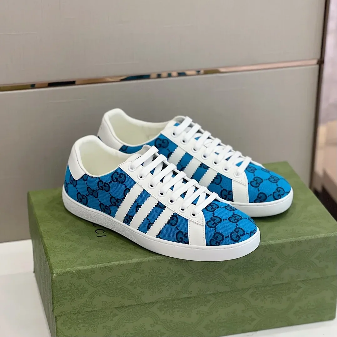 Gucci x Adidas GG Sneakers Light Blue for Men