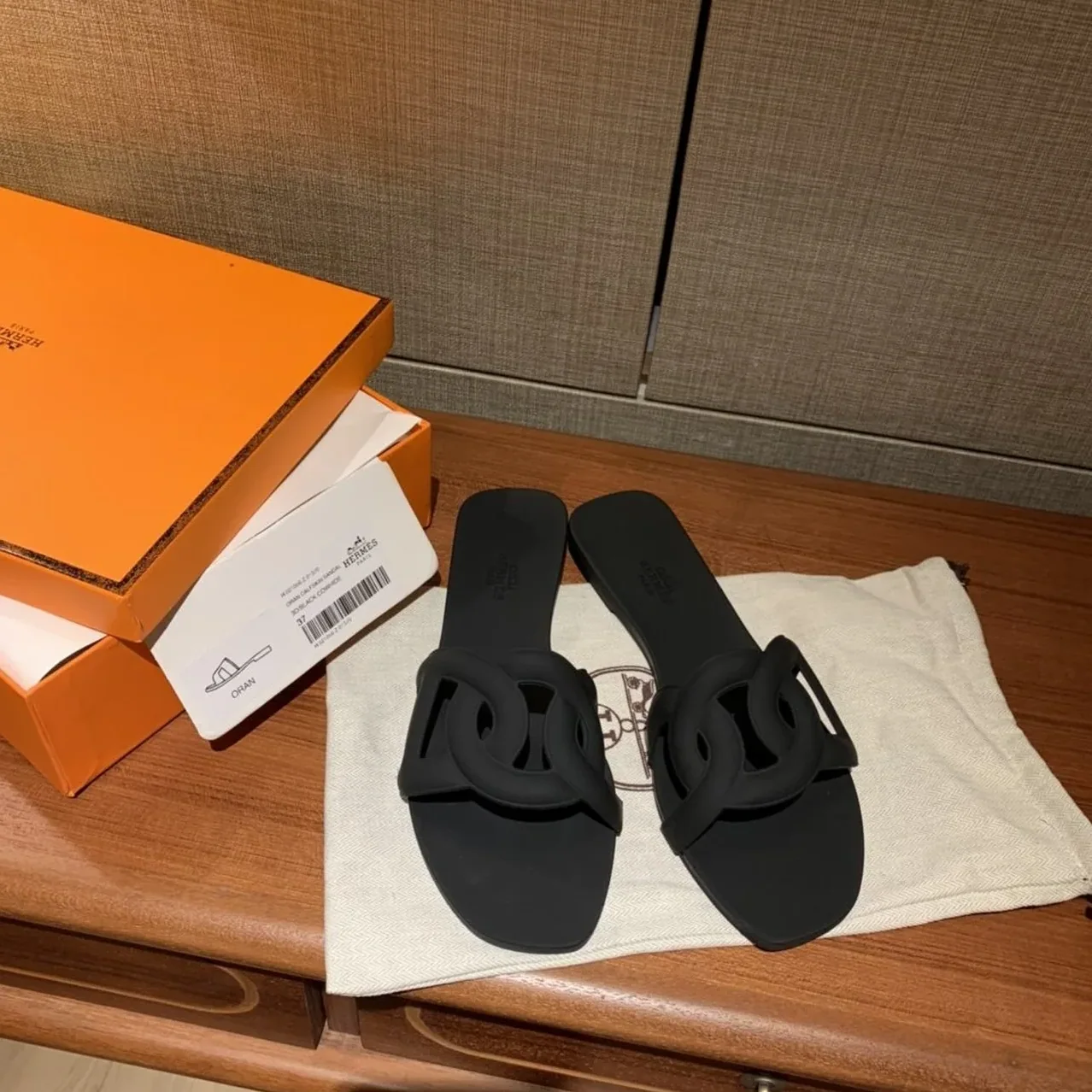 Hermes Aloha Sandal Black , Shoes for Women