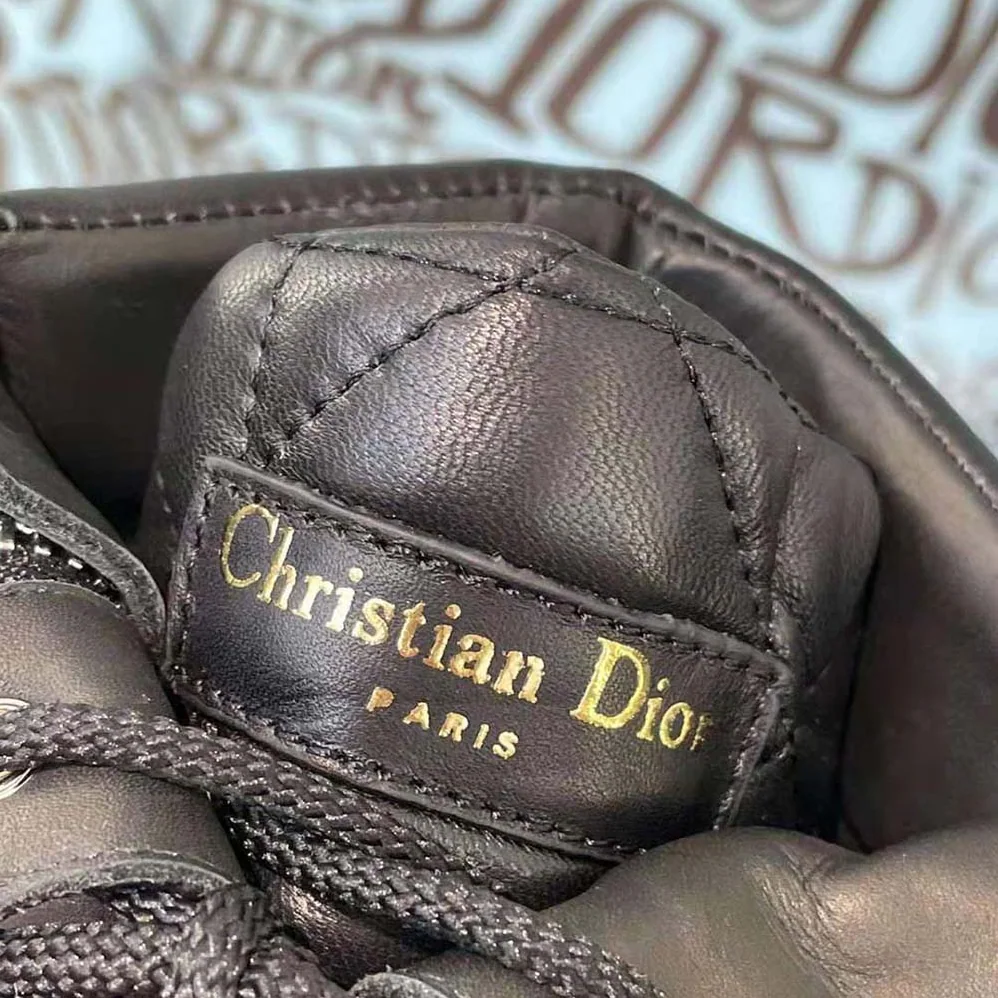 Dior D-Leader Ankle Boot Black Quilted Cannage Calfskin for Women