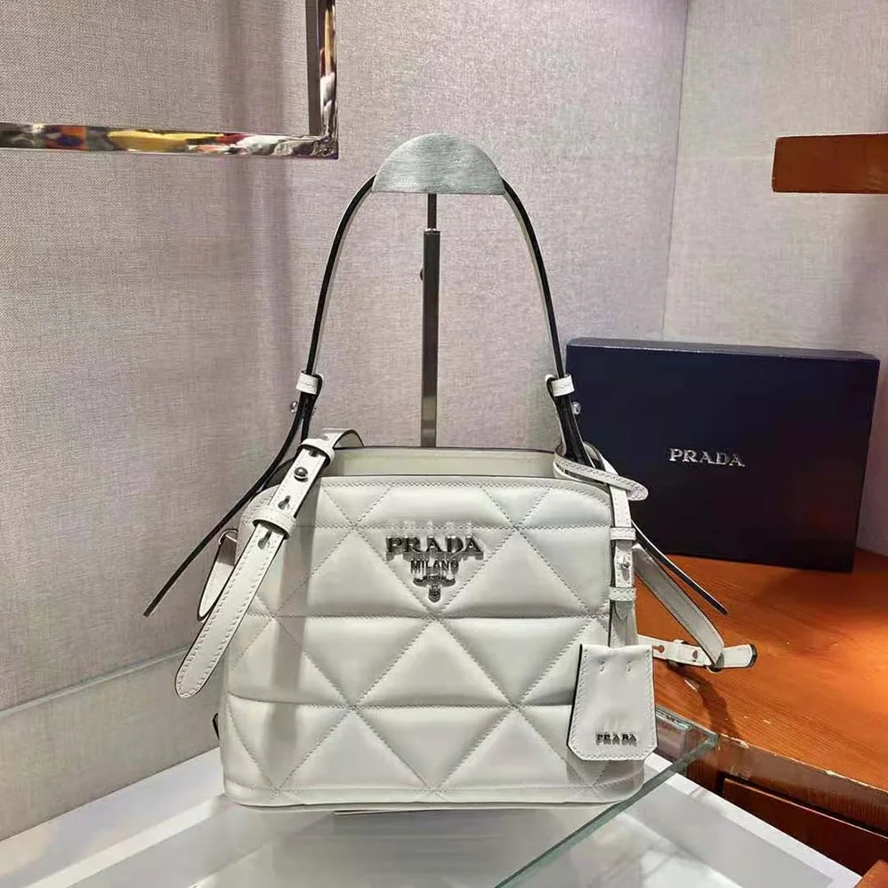 Prada Spectrum Small Leather Bag for Women in White Prada Spectrum Small Leather Bag for Women in White