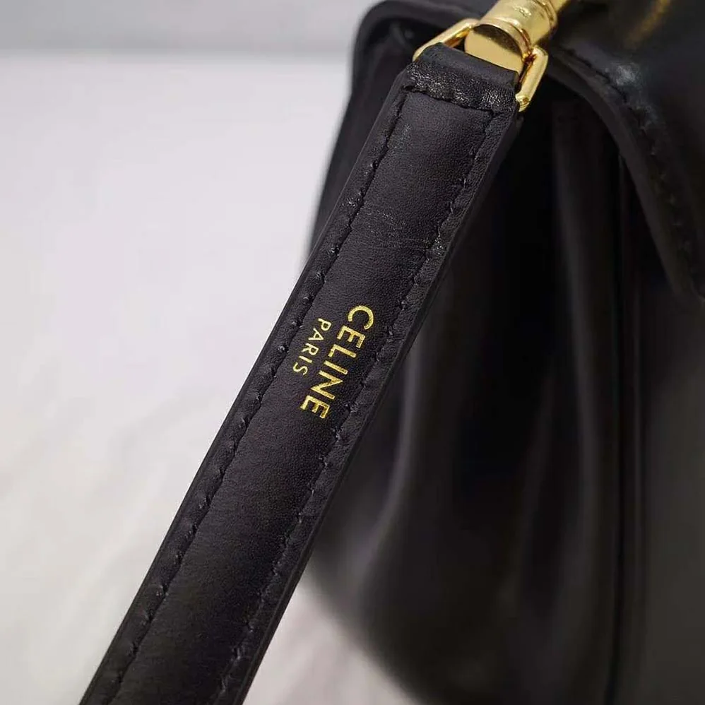 Celine Small 16 Bag in Satinated Calfskin for Women in Black