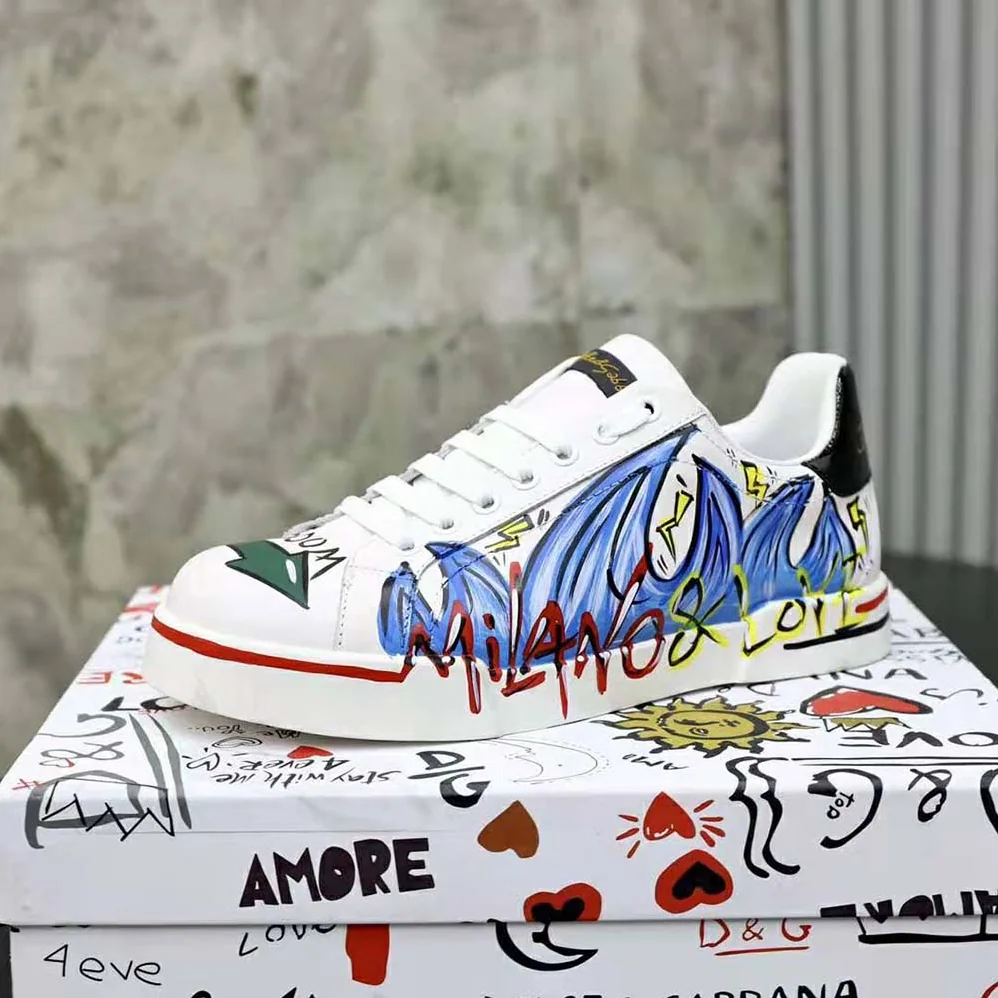 Dolce Gabbana D&G New DGLimited Portofino Sneakers for Men in Blue Dolce Gabbana D&G New DGLimited Portofino Sneakers for Men in Blue