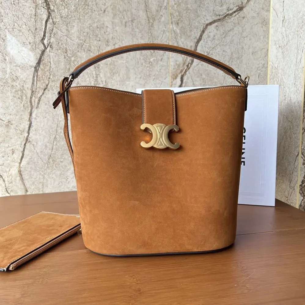 Celine Medium Louise Bag In Suede Calfskin for Women in Brown Celine Medium Louise Bag In Suede Calfskin for Women in Brown