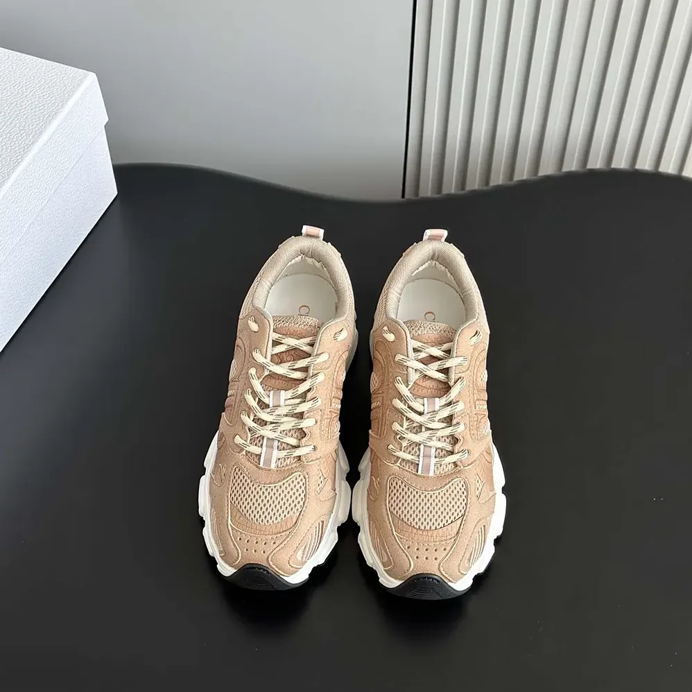 Dior Chrono Sneaker Nude Mesh and Suede Calfskin for Unisex Dior Chrono Sneaker Nude Mesh and Suede Calfskin for Unisex