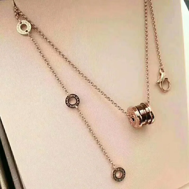 Bvlgari B.zero1 Necklace 18 KT Rose Gold Chain Pendant for Women Bvlgari B.zero1 Necklace 18 KT Rose Gold Chain Pendant for Women