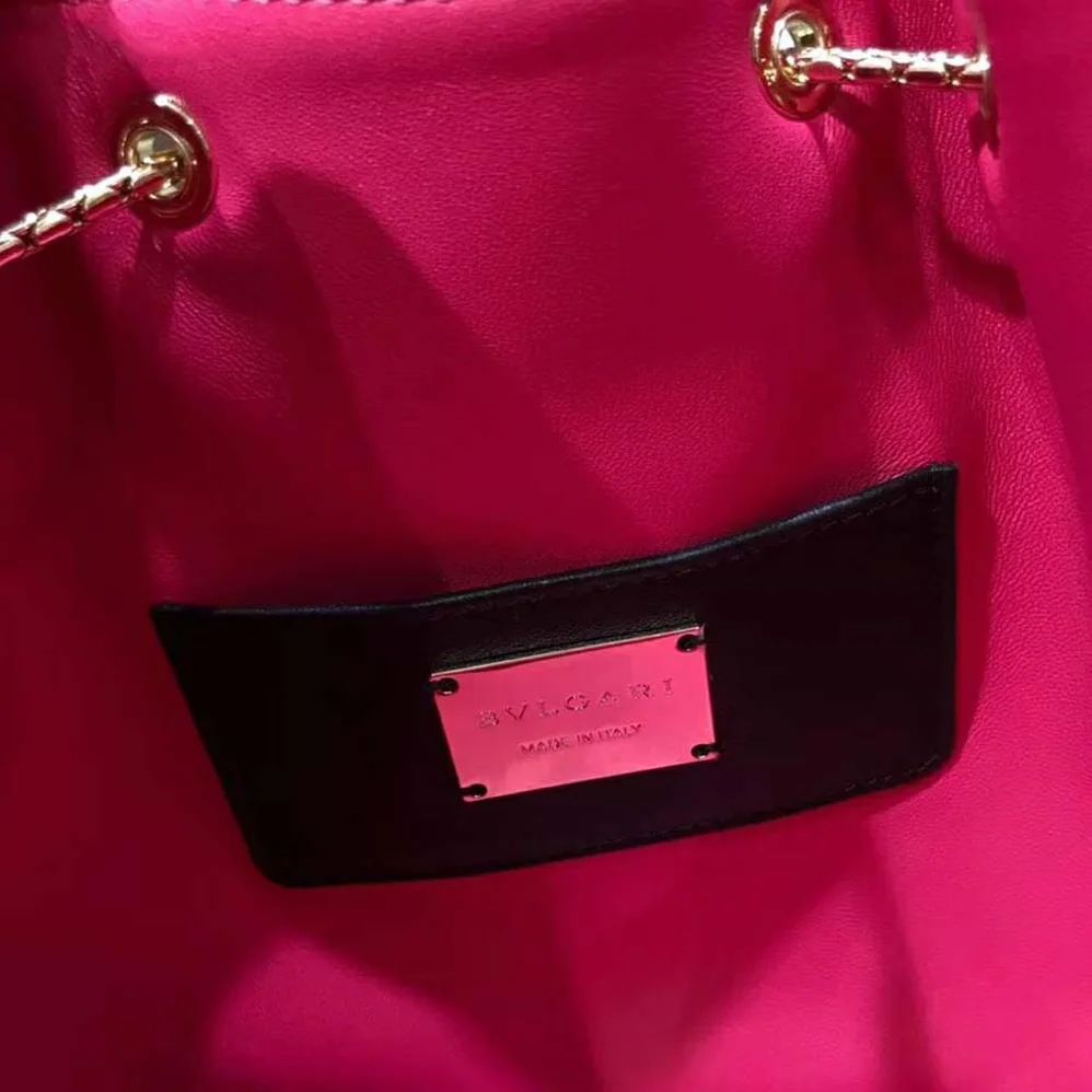 Bvlgari Bucket Serpenti Forever in Black Smooth Calf Leather for Women