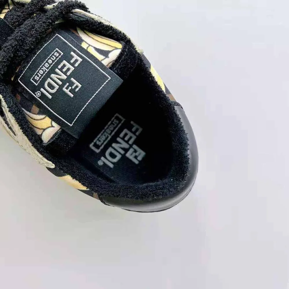 Fendi Match Fendace Black Suede Low for Unisex in Tops