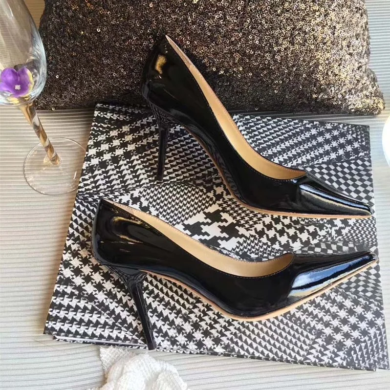 Jimmy Choo Romy 85 Patent Leather Pointy Toe Pumps Shoes for Women in Black Jimmy Choo Romy 85 Patent Leather Pointy Toe Pumps Shoes for Women in Black