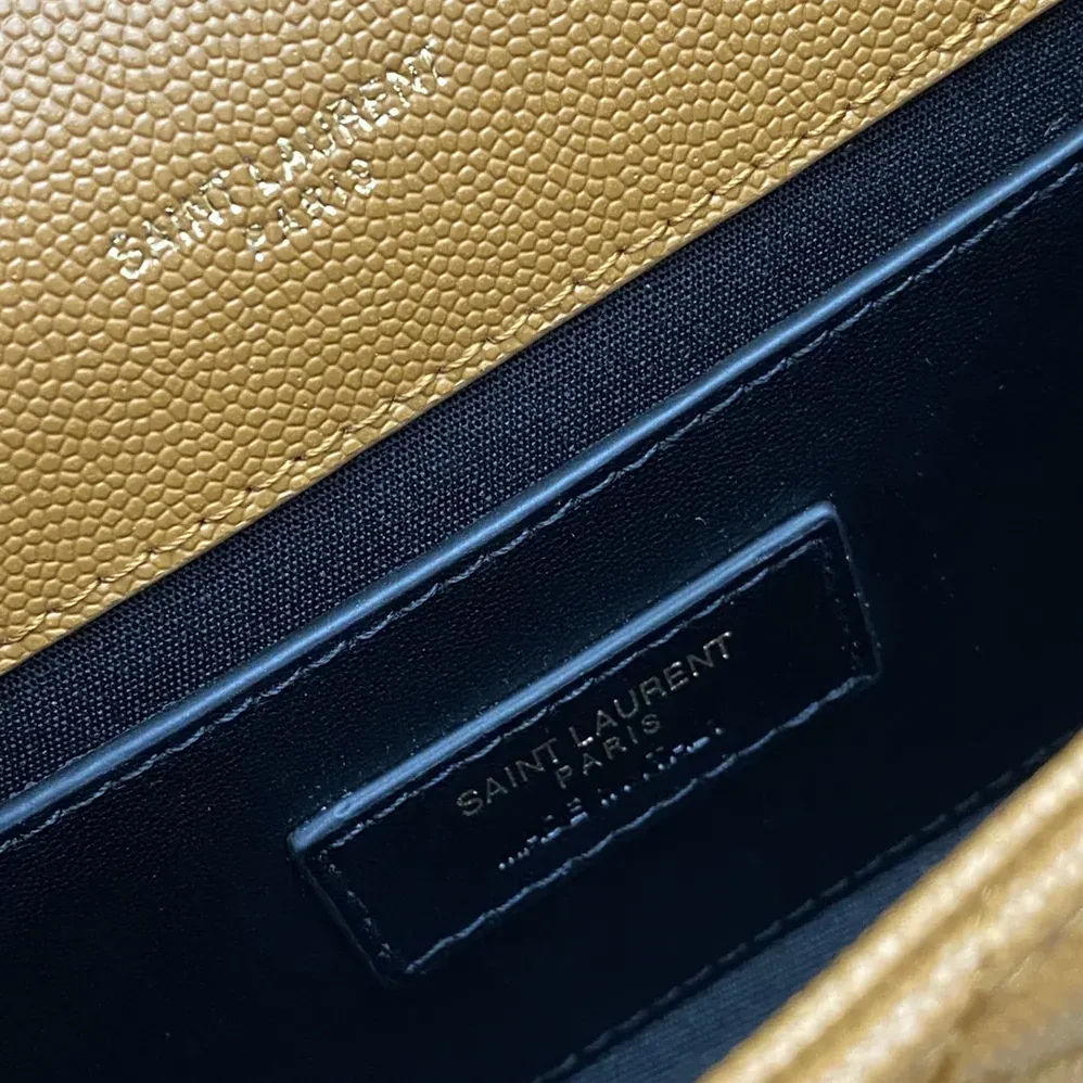 Saint Laurent YSL Envelope Small in Matelasse Lambskin for Women in Brown Saint Laurent YSL Envelope Small in Matelasse Lambskin for Women in Brown