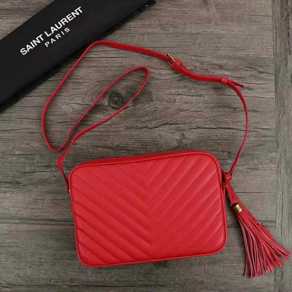 Saint Laurent YSL Lou Camera Bag Matelasse Leather for Women in Red Saint Laurent YSL Lou Camera Bag Matelasse Leather for Women in Red