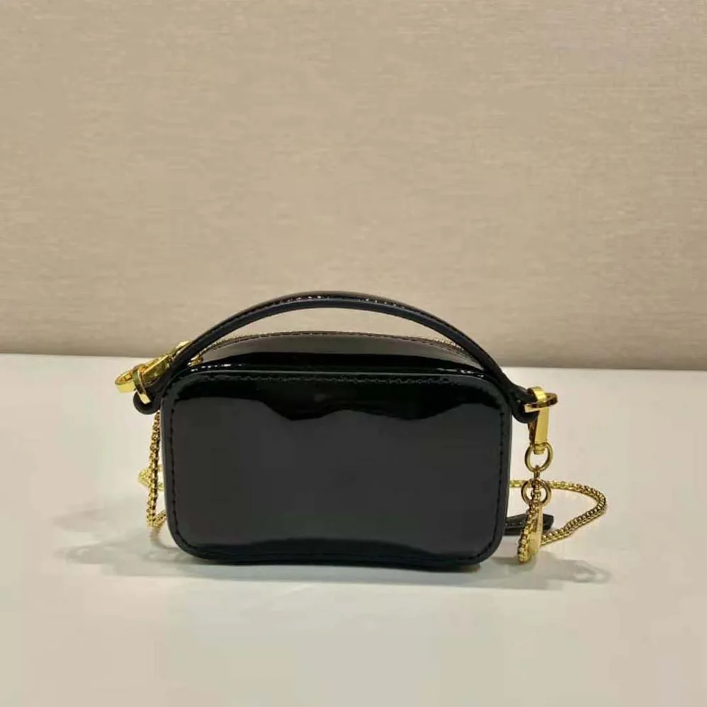 Prada Patent Leather Mini-pouch for Women in Black