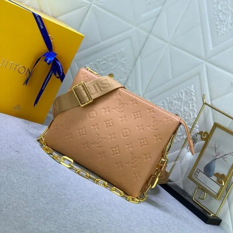 Louis Vuitton Coussin PM Shoulder Bags in Monogram Cream Gold Hardware