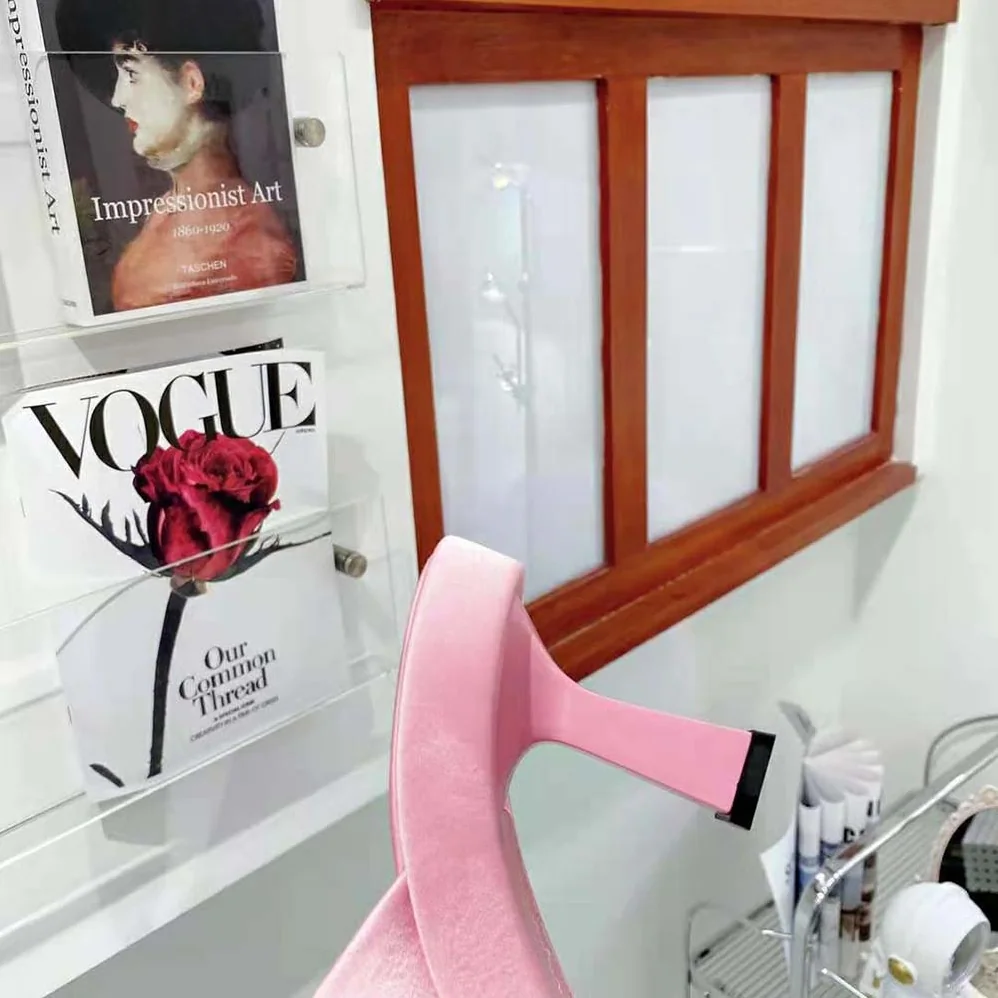 Versace Medusa Biggie Crystal Mules for Women in Pink Versace Medusa Biggie Crystal Mules for Women in Pink