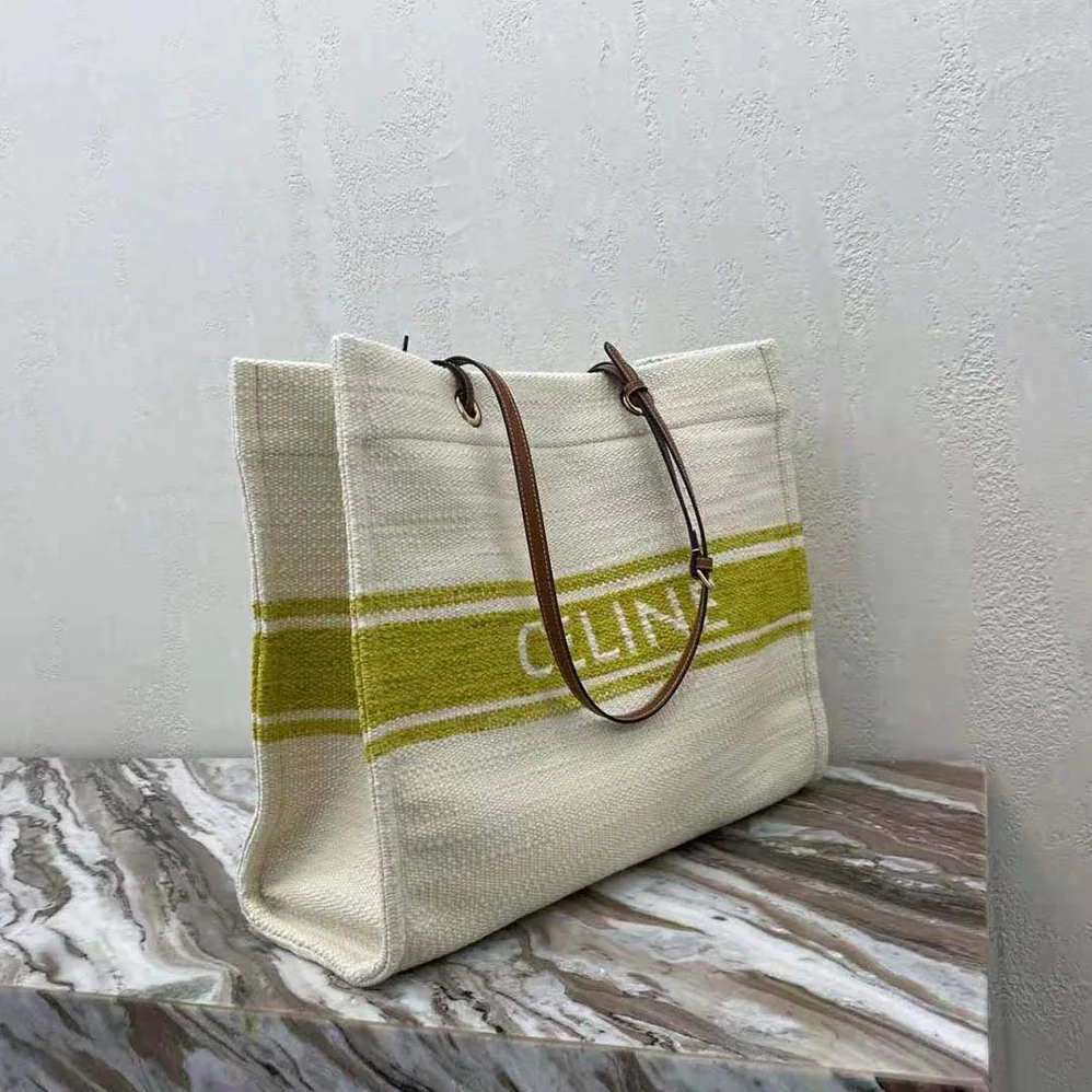Celine Squared Cabas Celine in “Plein Soleil” Textile and Calfskin for Women