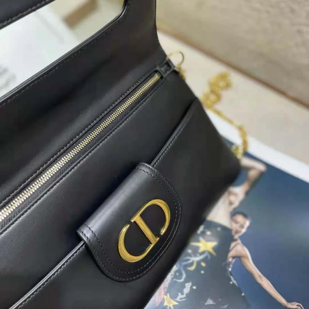 Dior Medium Diordouble Bag Smooth Calfskin for Women in Black