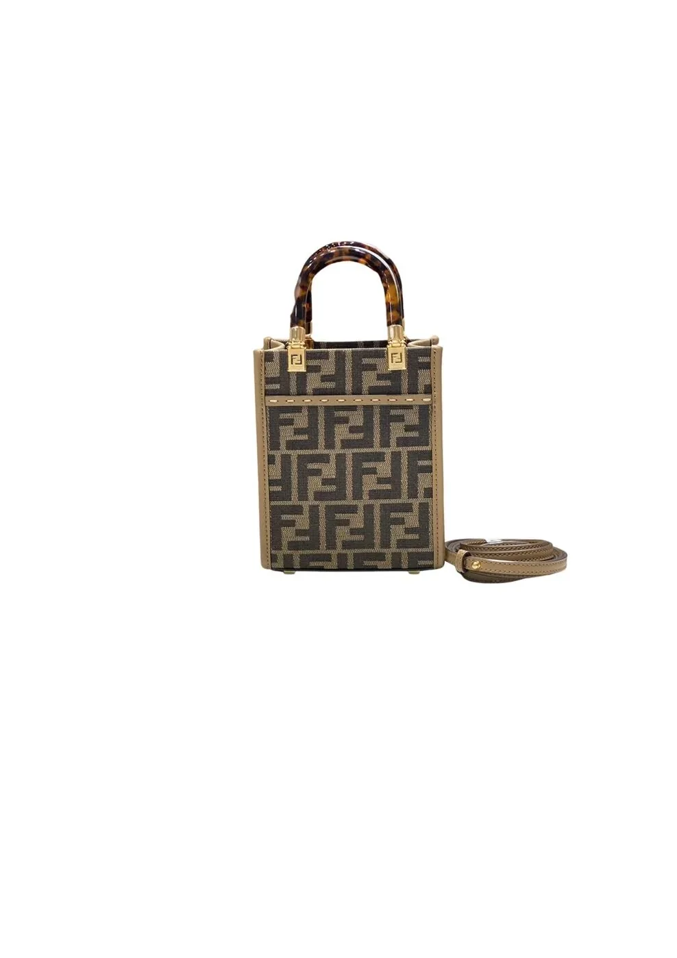 Fendi FD Sunshine Mini Shopper Bag Brown / Fendi FD Sunshine Mini Shopper Bag Brown /