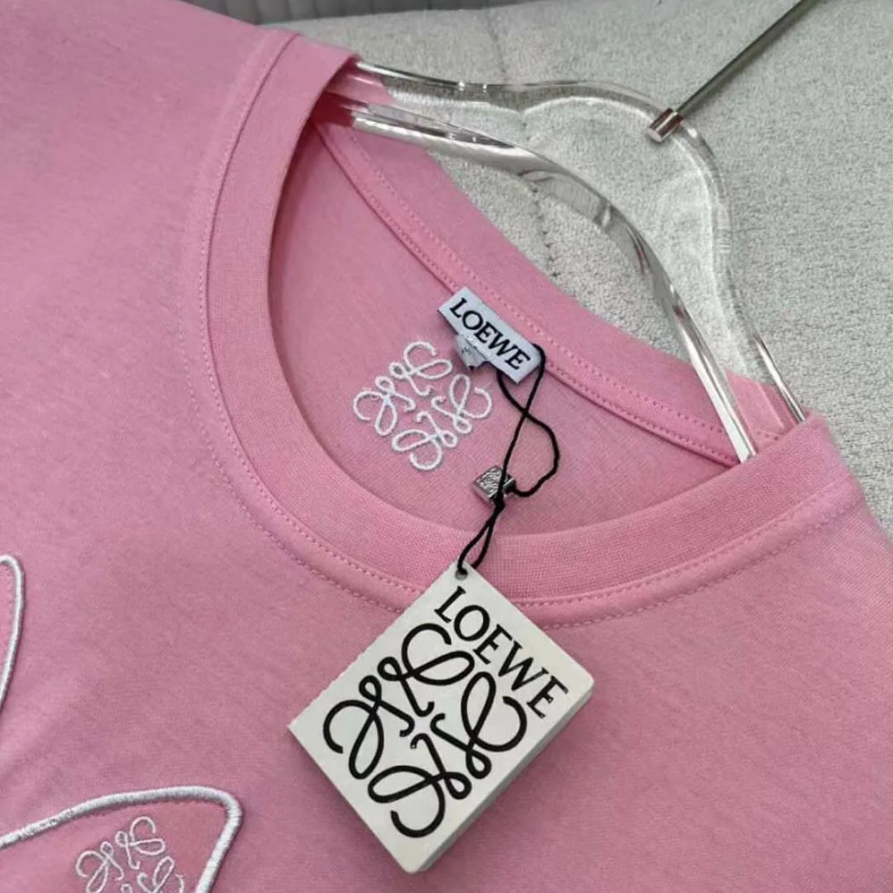 Loewe Bunny T-shirt in Cotton for Women in Pink