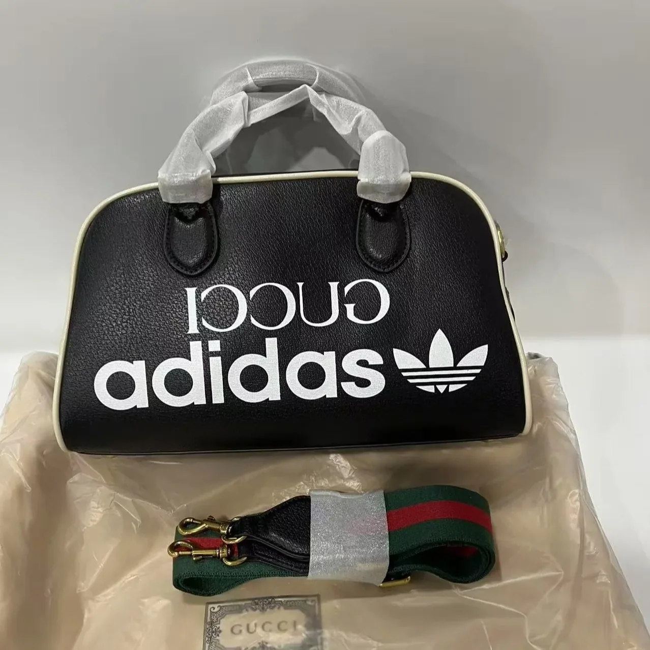 Gucci x Adidas Mini Duffle Bag Black / GG Gucci x Adidas Mini Duffle Bag Black / GG