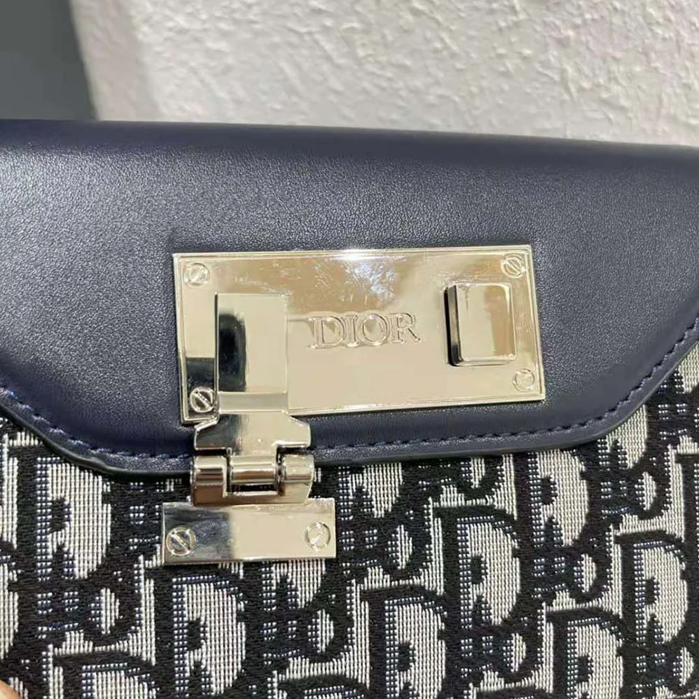Dior Nano Pouch Beige and Black Dior Oblique Jacquard and Black Smooth Calfskin for Men Dior Nano Pouch Beige and Black Dior Oblique Jacquard and Black Smooth Calfskin for Men