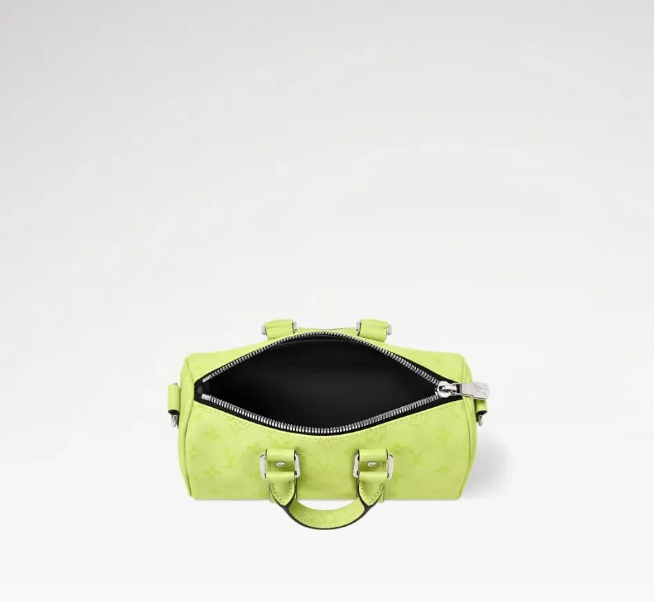 Louis Vuitton Keepall Bandouliere 25 Travel Bag in Lemon Yellow Silver Hardware Louis Vuitton Keepall Bandouliere 25 Travel Bag in Lemon Yellow Silver Hardware