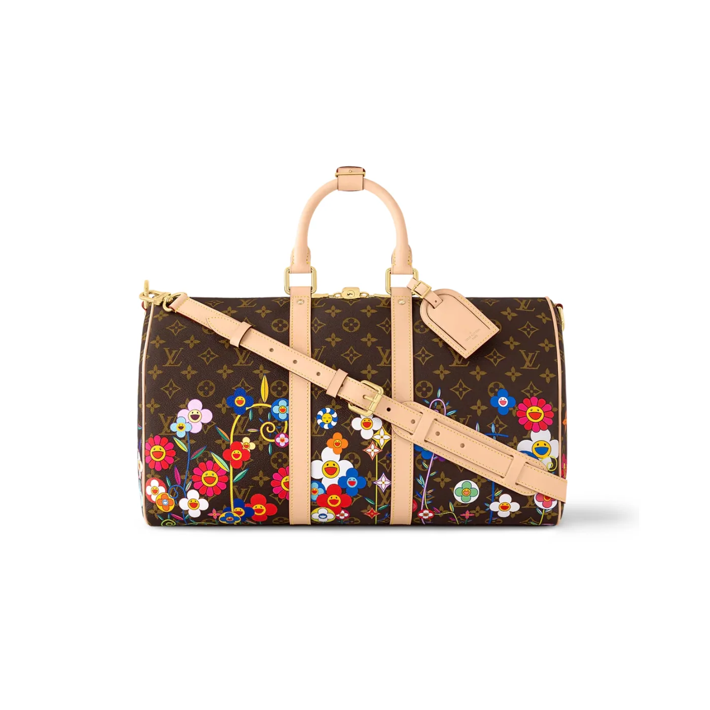 Louis Vuitton LV x TM Keepall Bandouliere 45 Travel Bag / Brown Monogram Canvas Gold Hardware